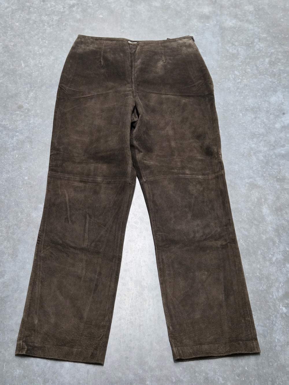 Margaret Godfrey Brown Suede Wide Leg Pants Size 8P Cowgirl Core 90s Grunge